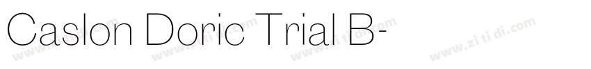 Caslon Doric Trial B字体转换